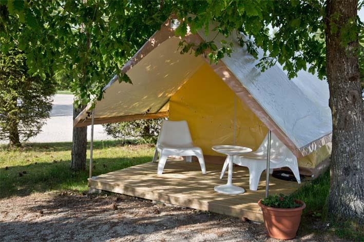 Accommodatie Tent lodge Canada Trek : De Camping  Porte des Vosges A31